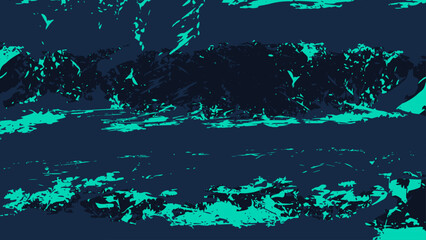 Fototapeta na wymiar Abstract Blue Cyan Grunge Texture Design In Black Background