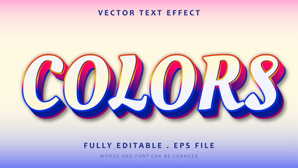 Modern Gradient Colorful Editable Text Effect Design Template