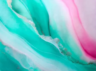 Rideaux occultants Cristaux Turquoise and pink abstract background