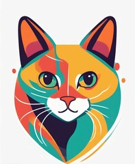 Obraz premium Flat illustration cat