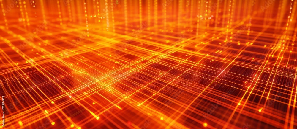 Poster beautiful orange ir grid pattern: a stunningly vibrant display of the gorgeous orange, ir technology