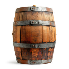 Fototapeta premium Oak wooden barrel, vintage charm for rustic decor. Aged character, Ai Generated.