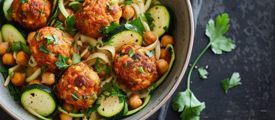 Delicious Vegetarian Meatballs Bursting with Flavorful Fennel, Zucchinis, and Protein-Packed Chickpeas