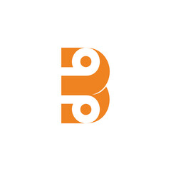letter b fun loop simple logo vector