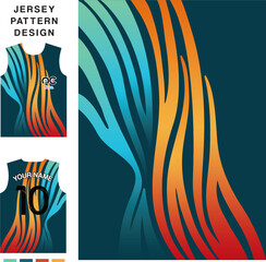 Abstract fauna art concept vector jersey pattern template for printing or sublimation sports uniforms football volleyball basketball e-sports cycling and fishing Free Vector.