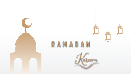 vector design for background wallpaper celebrating Ramadan, the month full of blessings
