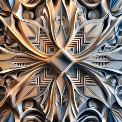 An exploration of symmetry with intricate patterns and rhythmic repetition, creating harmony and visual order2