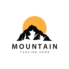 Mountain Logo Simple Design Adventure Model Silhouette Landscape Simple Modern Style Brand Product Business