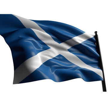 Scotland Flag PNG Cutout, Generative AI