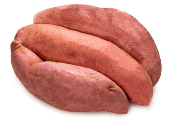 Orange Sweet potato isolated on white background, HamakoMachi Japanese Sweet Potato Isolate on white with clipping path.