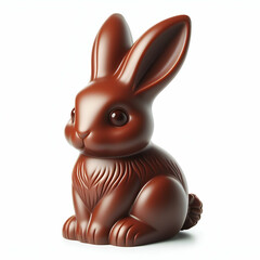 chocolate easter bunny isolated on white background