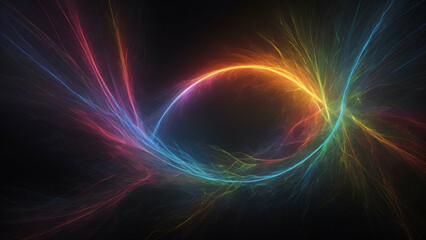 Laser abstract background with black space