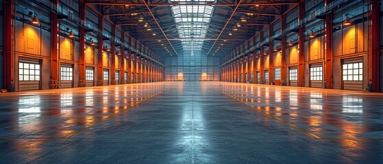 the interior of a large steel-constructed factory or industrial facility