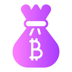 money bag gradient icon