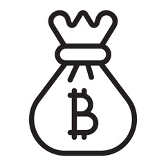 money bag line icon