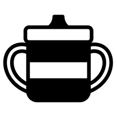 Training cup glyph icon