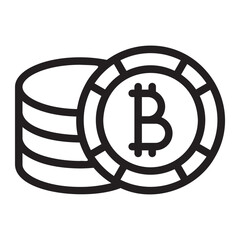 bitcoin line icon