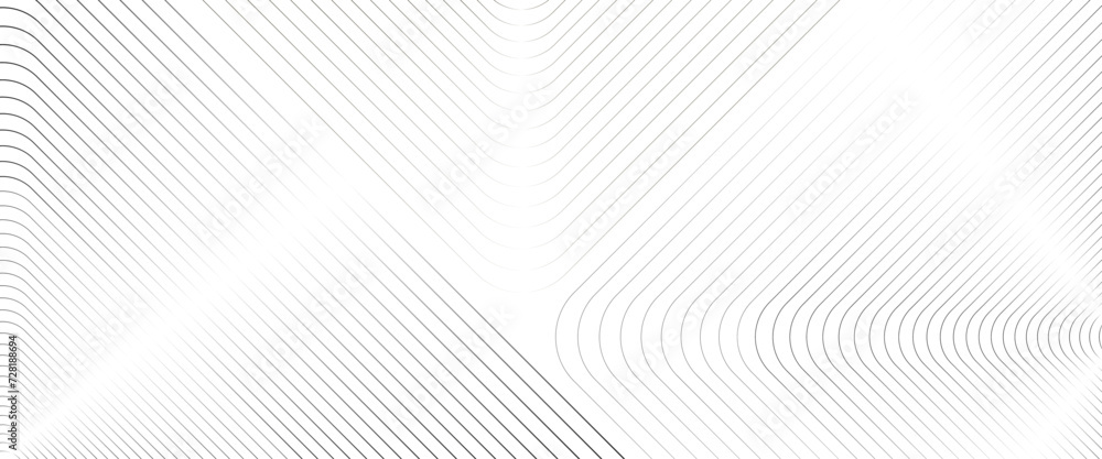 Poster Vector abstract elegant black Transparent background with shiny white geometric lines, modern white diagonal rounded lines pattern.