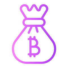 money bag gradient icon