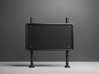 Obraz premium Black blank signboard mockup design. AI Art