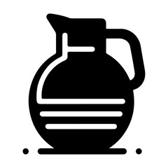 minimal water jug vector icon logo silhouette