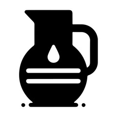 minimal water jug vector icon logo silhouette