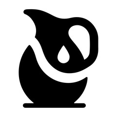 minimal water jug vector icon logo silhouette