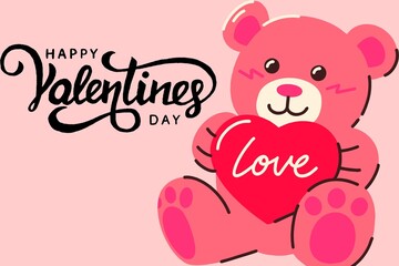 teddy bear with heart for valentine's day wishes Valentine Day card valentine day picture