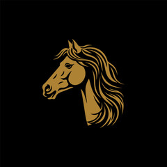 Horse logo design vector template