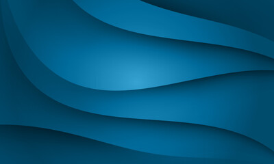 Blue abstract wavy background with smooth gradient. smooth blue waves.