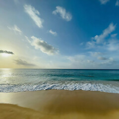 Fototapeta premium tropical beach panorama seascape with a wide horizon travelling holiday fun 9