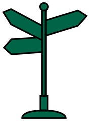 Road Signage Icon Illustration