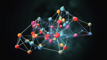 Obraz na płótnie Canvas 3d model of Science molecule, molecular DNA model structure