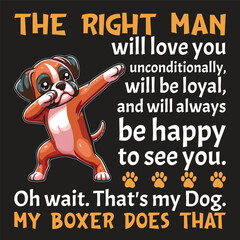 
Loyal Companion Boxer T-shirt Design Illustration Vector
