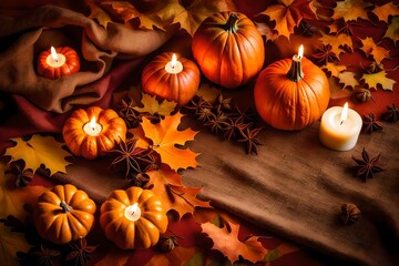 Naklejka na ściany i meble Enchanting Pumpkin Carnival: A Colorful Fall Celebration