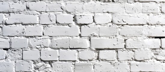 Close Up of White Brick Wall for Background - Close Up, White Brick Wall, Close Up