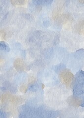 Abstract blue and brown grunge watercolor on paper background for decoration on aquatic and classic style concept.