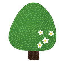 Abstract flower hand draw illustration for decoration on nature landscape and nature concept.