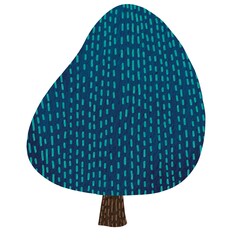 Abstract green tree hand draw illustration for decoration on nature landscape and nature concept.