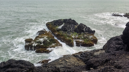 paisajes agrestes en la alta guajira colombiana, puerto bolivar, uribia, la guajira, 