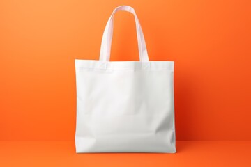 Blank white shopping bag mockup for branding, advertising, and corporate identity design isolated on background. Blank copyspace paper bag