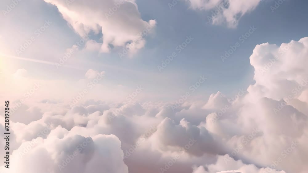 Aufkleber sun shining through the clouds in the sky generative ai