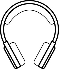 Headphone Outline Illustration Vector