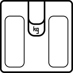 Fitness Smart Scale Outline Illustration Vector