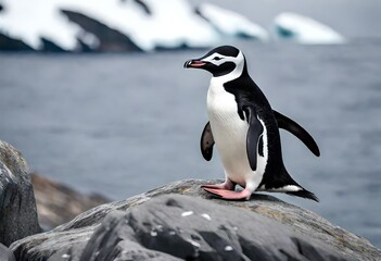 penguin on the rocks