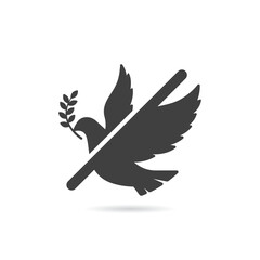 Naklejka premium Vector Isolated No Peace Icon