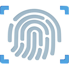 Fingerprint Authentication 3D Icon