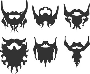 set of beard celtic viking style