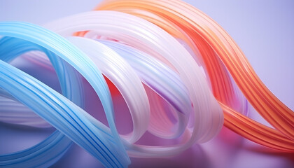 Abstract colorful fiber cable background. 3d render