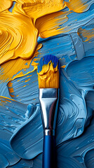 Colorful Interplay of Blue and Yellow for Online and Mobile Art